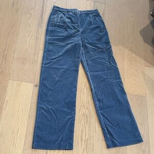 Sezane Light Blue Velvet Trousers